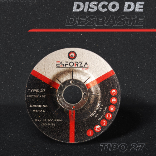 DISCO DE PULIR T27 ESFORZA 41/2"x1/4"x7/8"