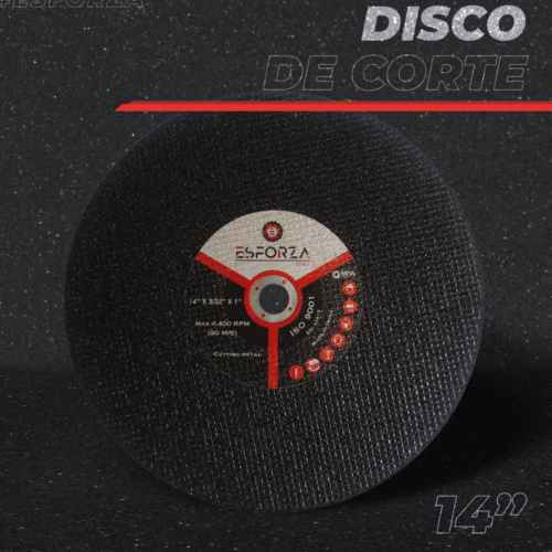 DISCO DE CORTE T1 ESFORZA 14"x3/32"x1"